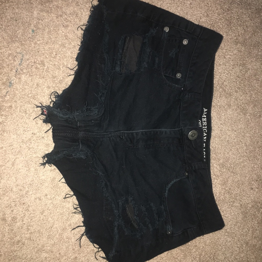 Distressed / Ripped Black Shorts
